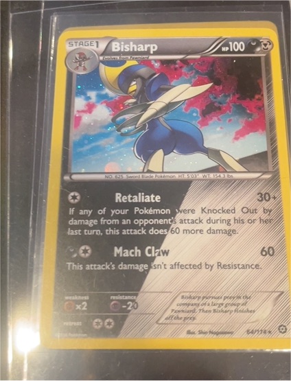2016 Pokémon XY Steam Siege #64 Bisharp — front