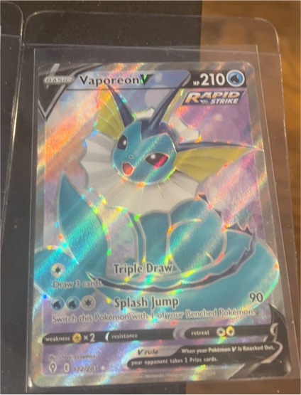 2021 Pokémon #172 Vaporeon V — front