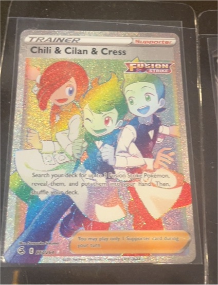 2021 Pokemon Fusion Strike #273 Chili & Cilan & Cress — front