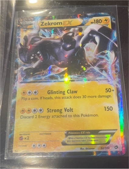 2012 Pokémon TCG Legendary Treasures #52 Zekrom EX — front