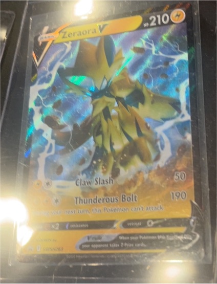 Pokémon Sword & Shield Black Star Promo #SWSH263 Zeraora V — front