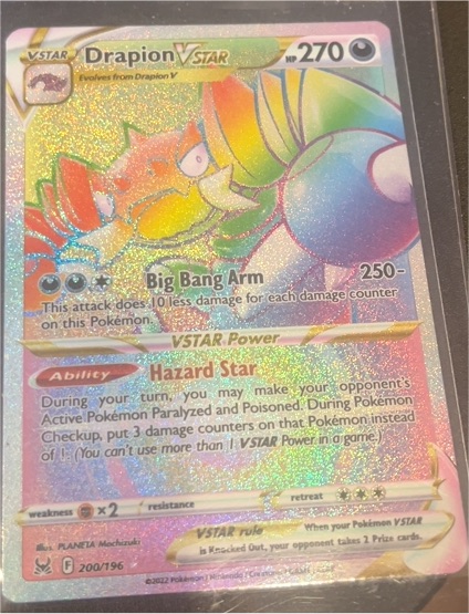 2022 Pokémon Sword & Shield Lost Origin #200 Drapion VSTAR — front
