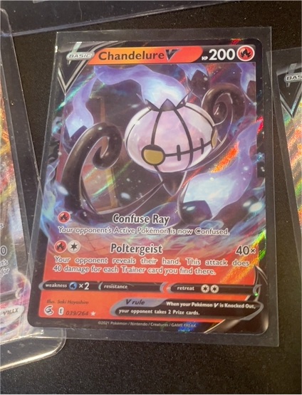 2021 Pokemon Fusion Strike #039 Chandelure V — front