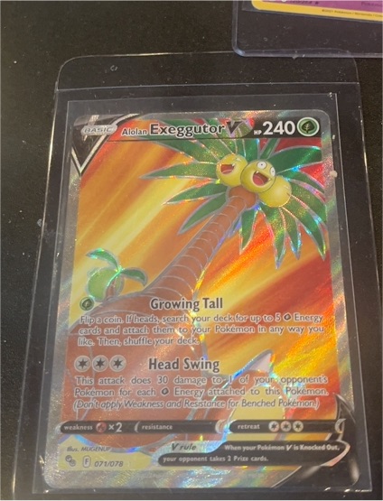 2022 Pokemon GO #071 Alolan Exeggutor V Full Art — front