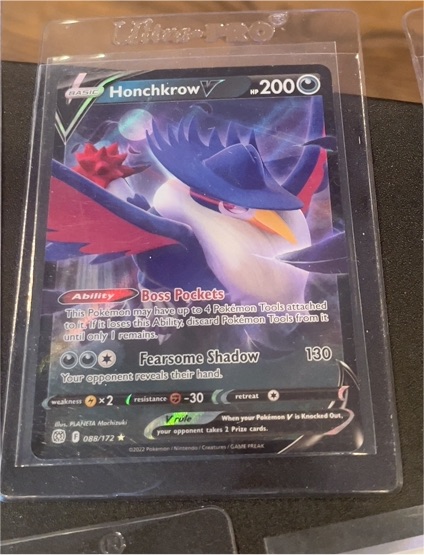 2022 Pokémon TCG Brilliant Stars #088 Honchkrow V — front