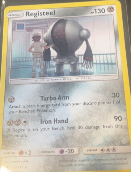 2017 Pokémon SM Crimson Invasion #68 Registeel — front