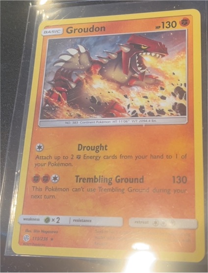 2019 Pokémon Sun & Moon Cosmic Eclipse #113 Groudon — front