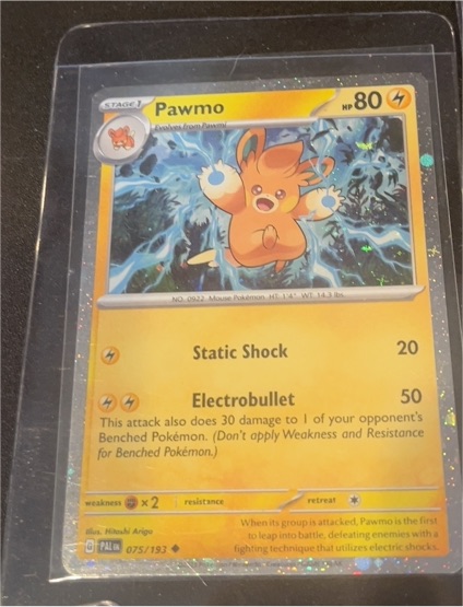 2023 Pokémon TCG Scarlet & Violet Paldea Evolved #075 Pawmo — front