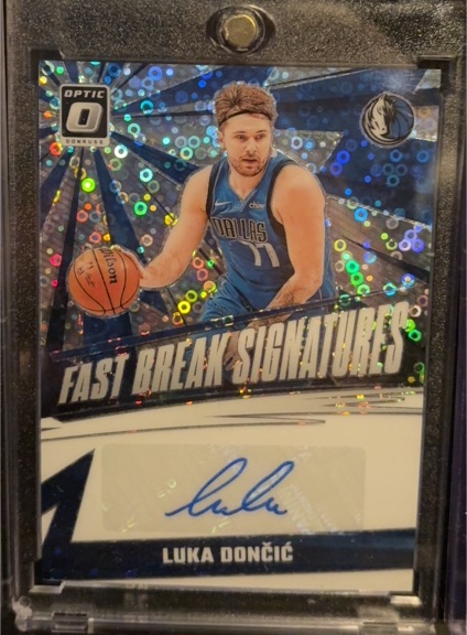 2024-25 Panini Donruss Optic Fast Break Signatures Luka Dončić — front
