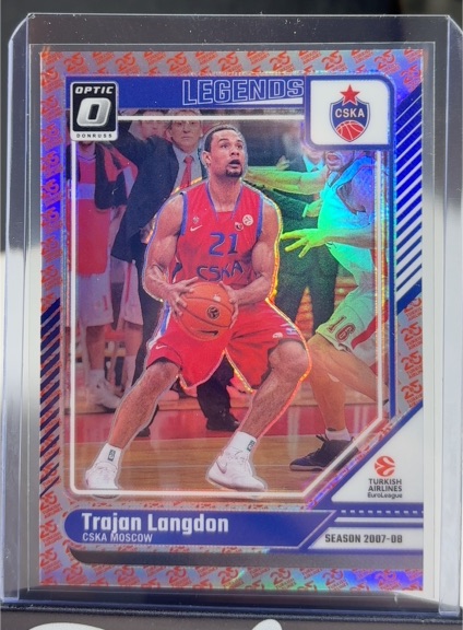 2007-08 Donruss Optic Turkish Airlines EuroLeague #LEG Trajan Langdon — front