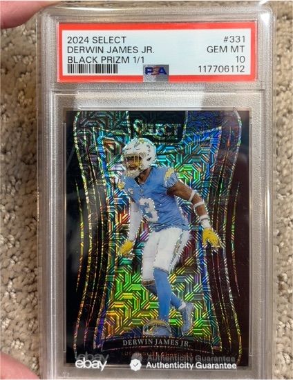 2024 Select #331 Derwin James Jr. Black Prizm 1/1 — front