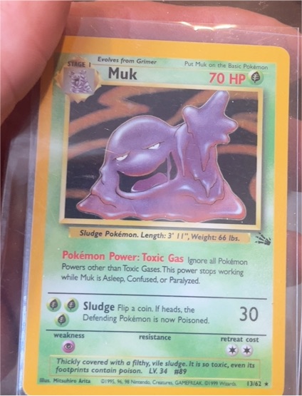 1999 Pokémon #13 Muk — front