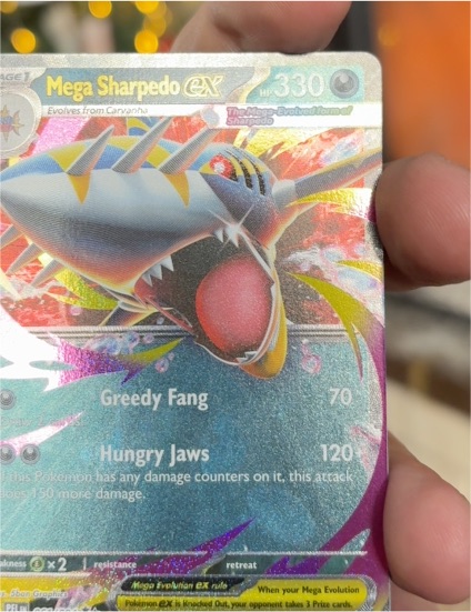 2014 Pokemon ME02: Phantasmal Flames #061 Mega Sharpedo EX — front