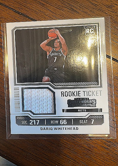 2023-24 Panini Contenders Rookie Ticket Swatches #RTS-DRQ Dariq Whitehead — front