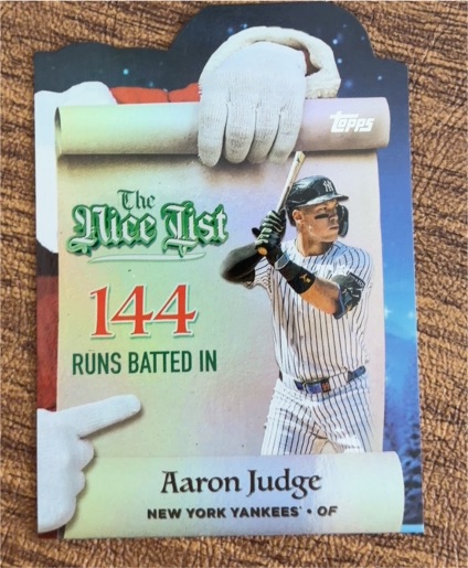 2025 Topps Holiday #MNL-6 Aaron Judge Making The Nice List — front