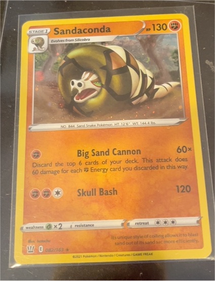 2021 Pokemon Battle Styles #82 Sandaconda — front