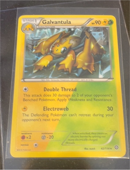 2016 Pokémon XY Steam Siege #42 Galvantula — front
