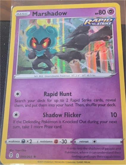 2021 Pokémon SWSH07: Evolving Skies #080 Marshadow — front