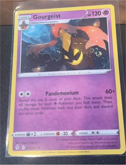 2021 Pokemon TCG Sword & Shield Evolving Skies #077 Gourgeist — front
