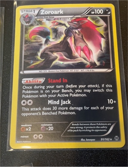 2015 Pokémon Breakthrough #91 Zoroark — front