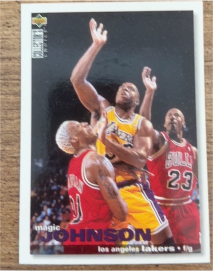 1995-96 Upper Deck Collector's Choice #T1 Magic Johnson — front