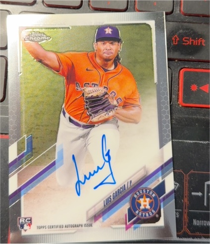 2021 Topps Chrome Rookie Autographs #RA-LGA Luis Garcia — front