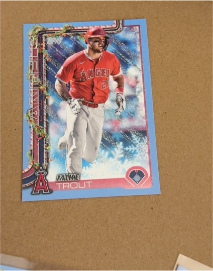 2025 Topps Holiday #H50 Mike Trout — front