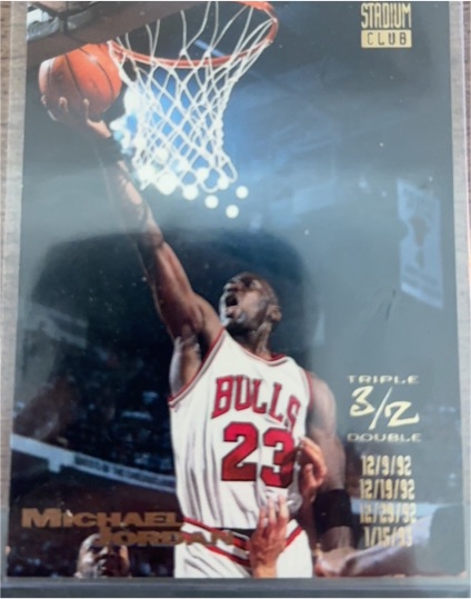1993-94 Topps Stadium Club #1 Michael Jordan Triple Double — front