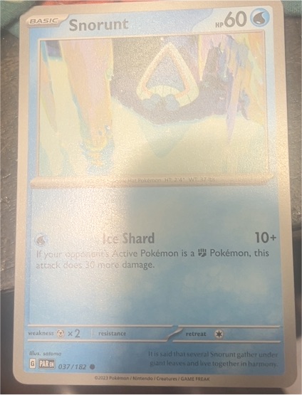 2023 Pokémon SV04: Paradox Rift #037 Snorunt — front