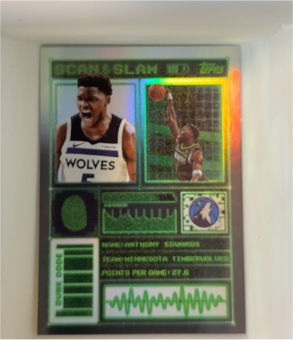 2025-2026 Topps NBA #SS-9 Anthony Edwards Scan And Slam Insert — front