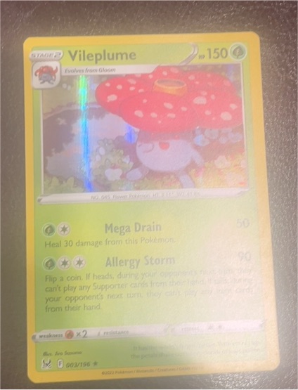 2022 Pokémon TCG Lost Origin #003 Vileplume — front
