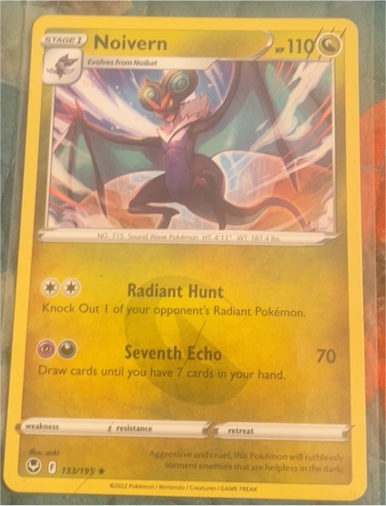 2022 Pokémon SWSH12: Silver Tempest #133 Noivern — front