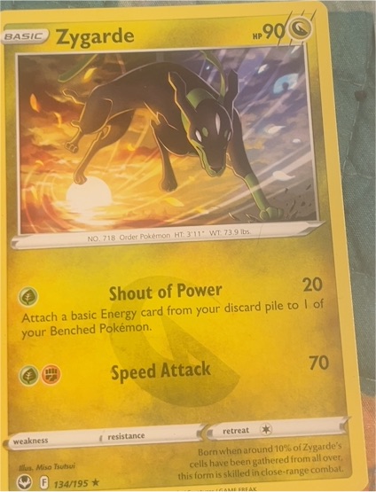 2022 Pokémon SWSH12: Silver Tempest #134 Zygarde — front