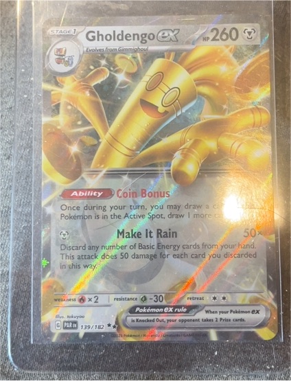2022 Pokémon TCG Scarlet & Violet Paradox Rift #139 Gholdengo ex — front