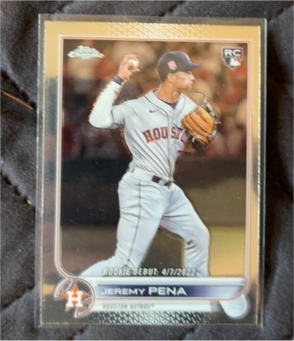 2022 Topps Chrome Update #USC126 Jeremy Pena Rookie Debut Houston Astros — front