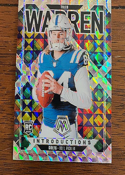 2025 Panini Mosaic #10 Tyler Warren Introductions — front