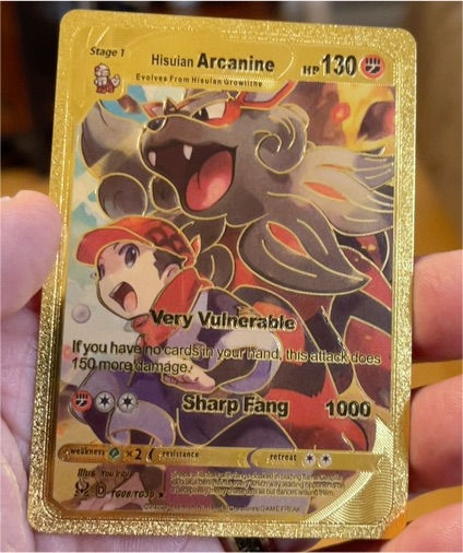 2022 Pokémon Lost Origin #TG08 Hisuian Arcanine — front