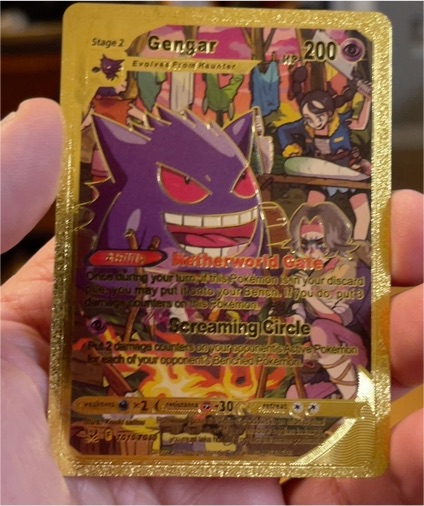 2022 Custom Fan Art #TG10 Gengar Gold Foil — front