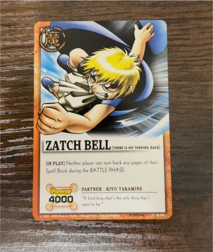2005 Zatch Bell #M-086 Zatch Bell (There is no turning back) — front