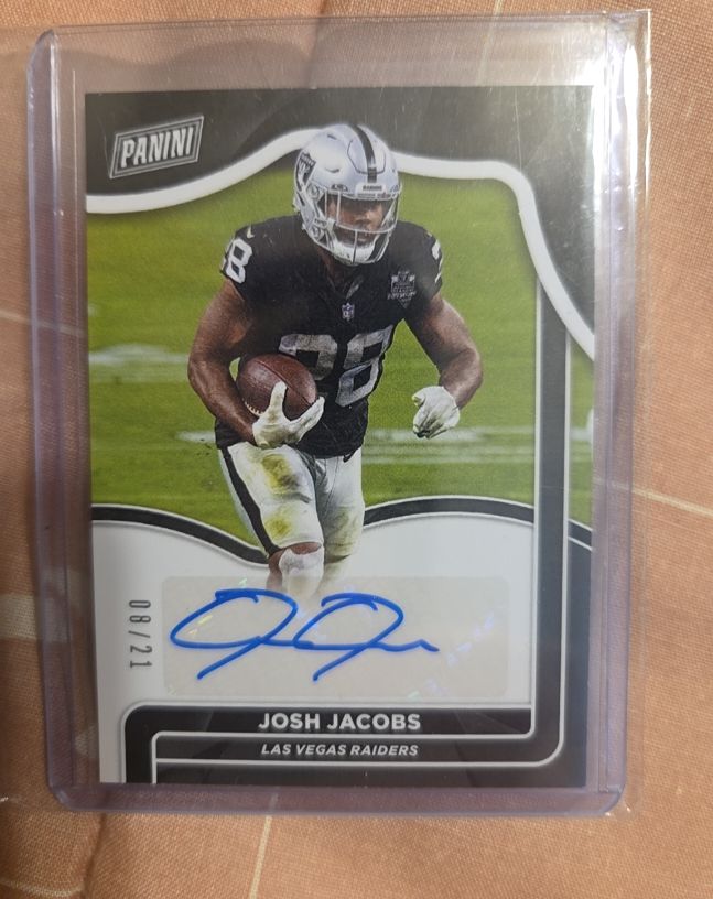 2021 Panini #JJ Josh Jacobs Autograph #/21 Las Vegas Raiders — front