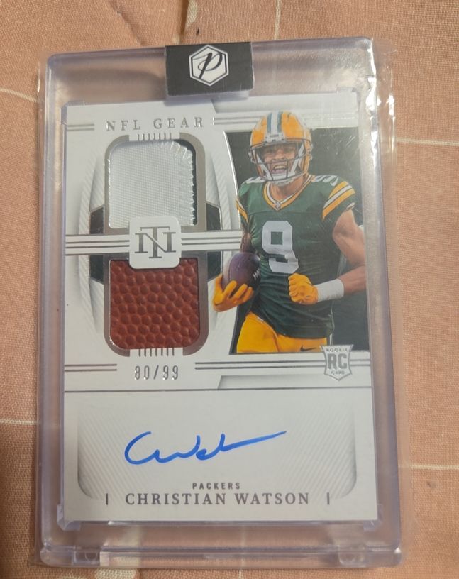2022 Panini National Treasures NFL Gear #RGS-CW Christian Watson — front