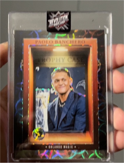 2023-24 Panini Hoops Premium Stock #8 Paolo Banchero Trophy Case — front