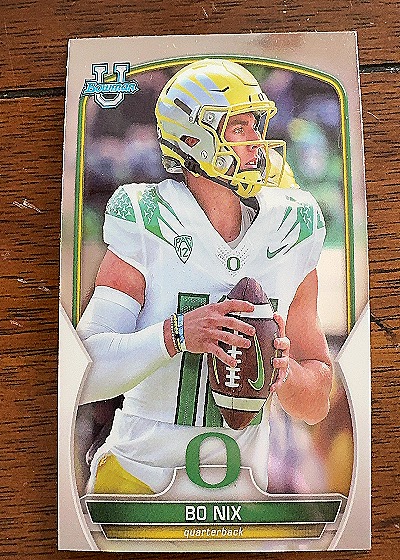 2022 Bowman University Chrome #61 Bo Nix — front