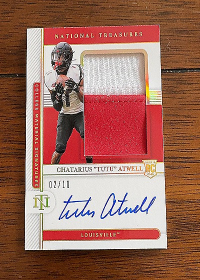 2021 Panini National Treasures #02/10 Chatarius "Tutu" Atwell — front