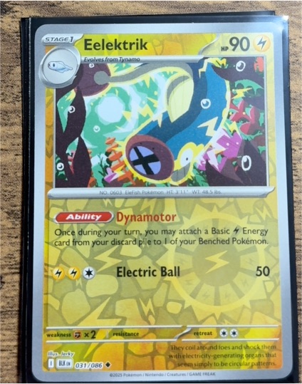 2025 Pokémon SV: Black Bolt #031 Eelektrik — front