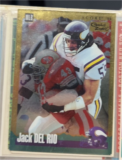 1991 Score #9 Jack Del Rio — front