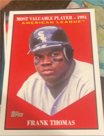 2025 Topps Update Most Valuable Player #MV-26 Frank Thomas — front