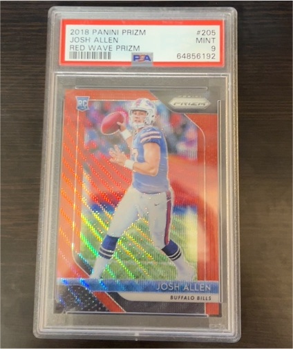 2018 Panini Prizm #205 Josh Allen Red Wave Prizm — front