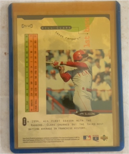 1995 Upper Deck SP #21 Will Clark — front