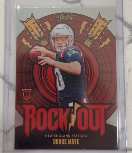 2024 Panini Absolute #RO-DME Drake Maye Rock Out — front